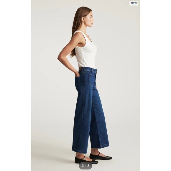 mavi Women's Dark Wash Paloma Marine Wide Leg Jeans Size 29 - Picture 2 of 16